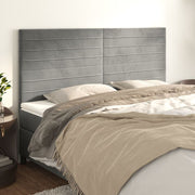 Uzglavlje svijetlosivo 160x5x118/128 cm baršunasto