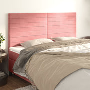 Uzglavlje roza 160x5x118/128 cm baršunasto