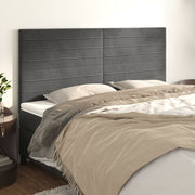 Uzglavlje tamno sivo 180x5x118/128 cm baršunasto