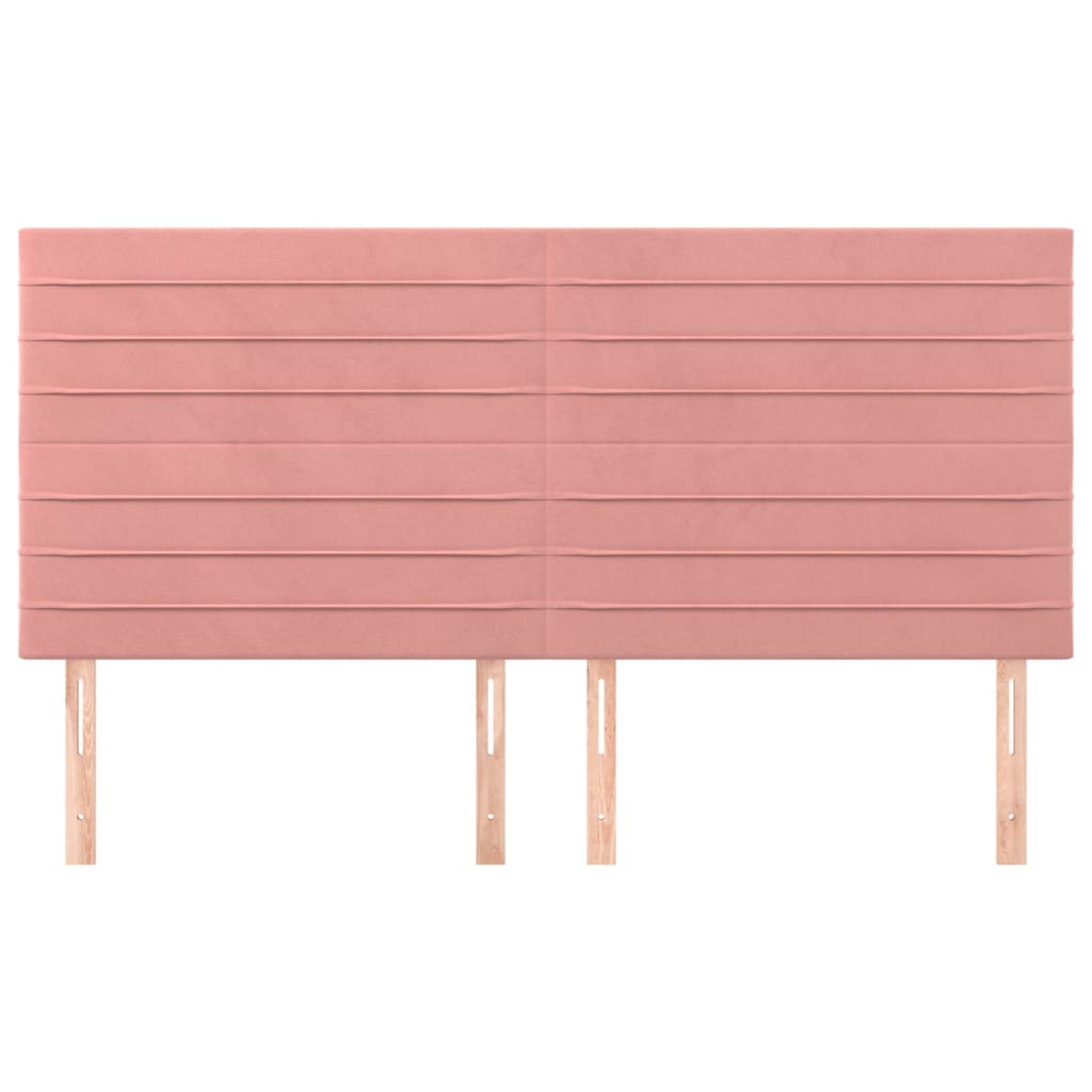 Uzglavlje roze 200x5x118/128 cm baršunasto