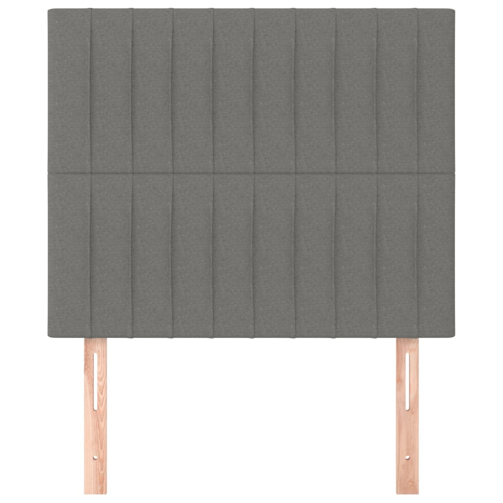 Uzglavlje tamno sivo 100x5x118/128 cm tkanina