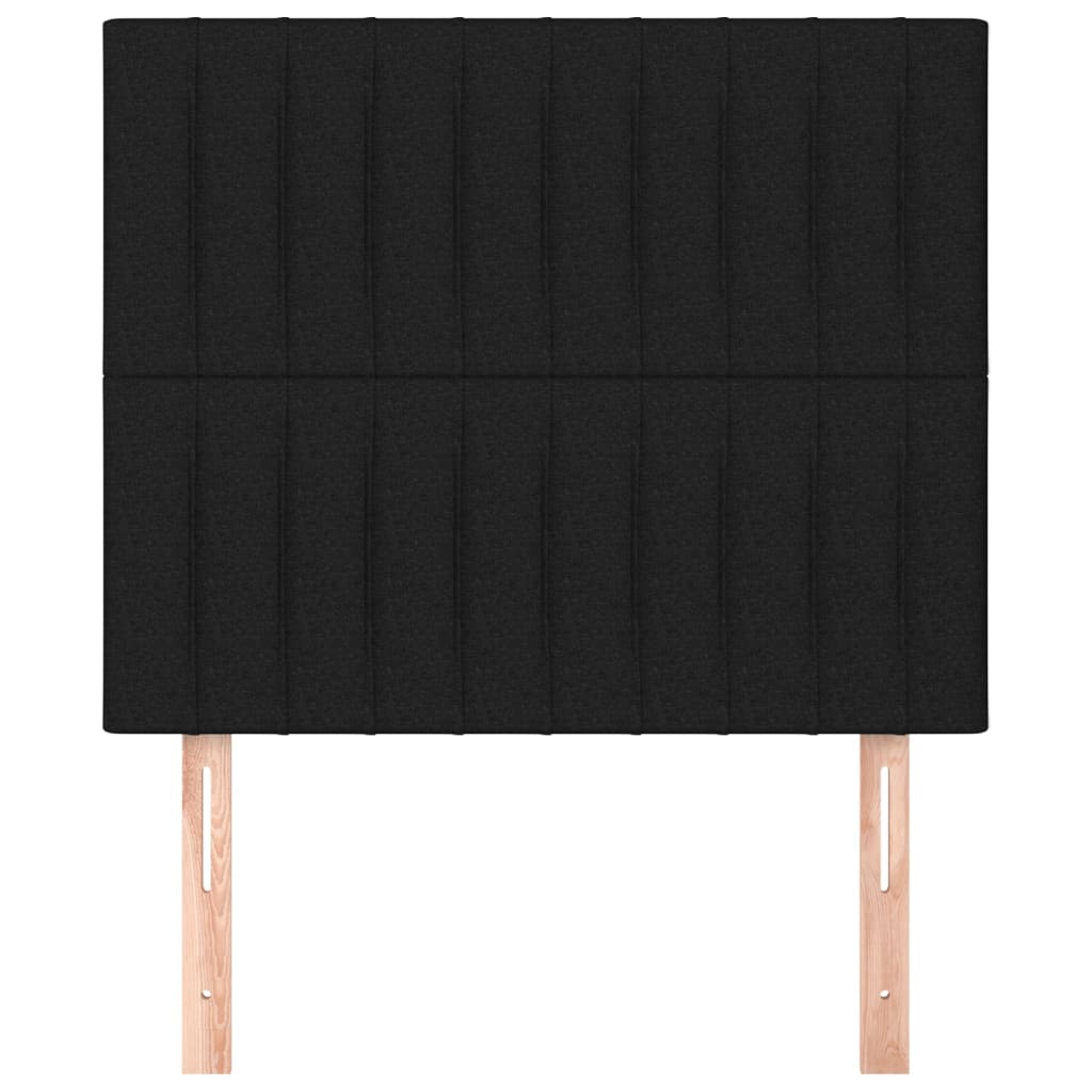 Uzglavlje crno 100x5x118/128 cm tkanina
