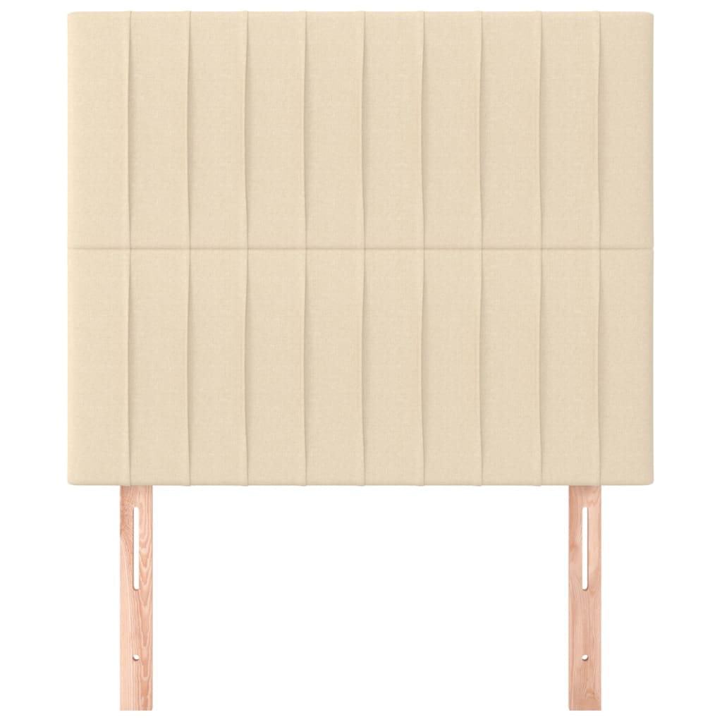 Uzglavlje krem boje 100x5x118/128 cm tkanina