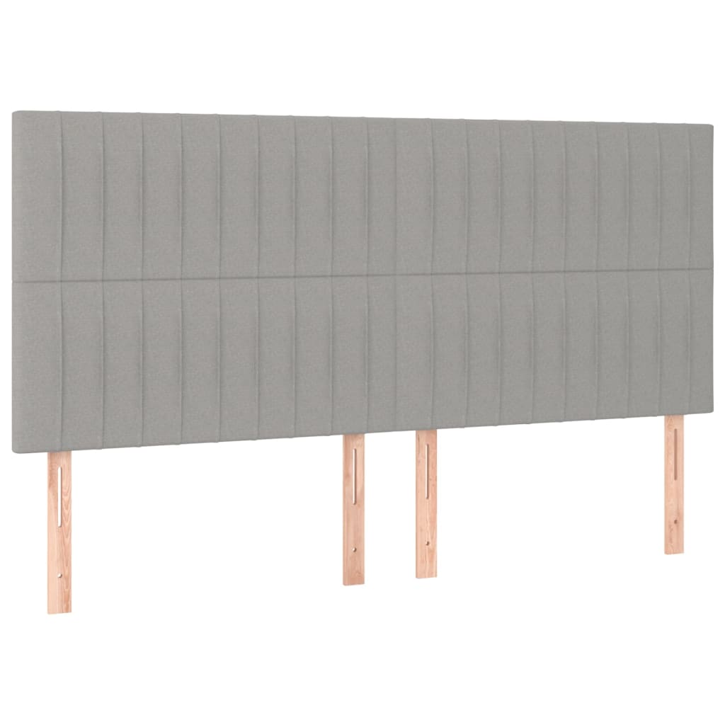 Uzglavlje svijetlosivo 180x5x118/128 cm tkanina