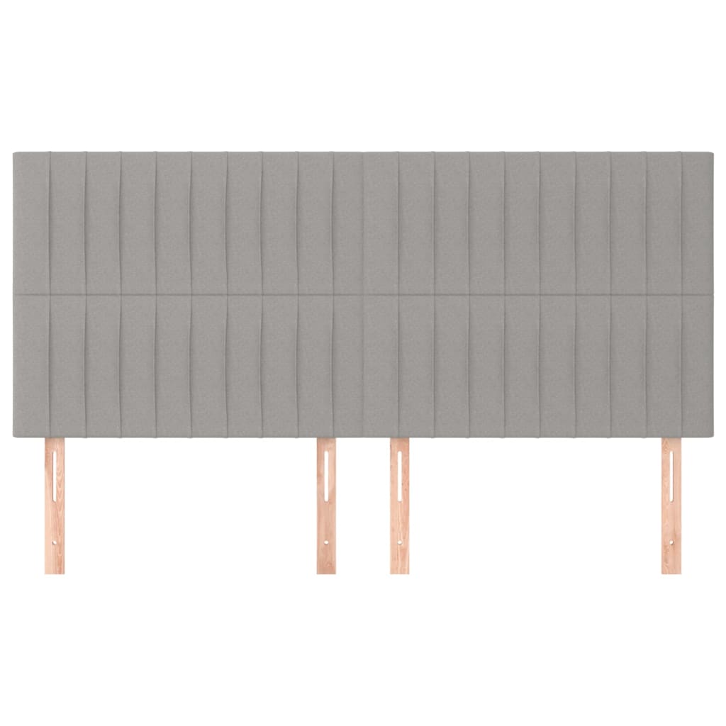 Uzglavlje svijetlosivo 180x5x118/128 cm tkanina