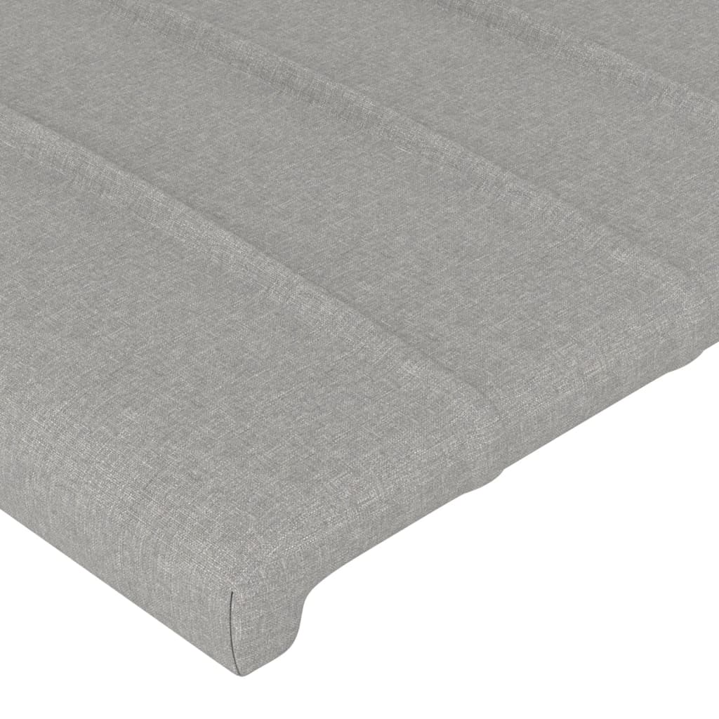 Uzglavlje svijetlosivo 180x5x118/128 cm tkanina