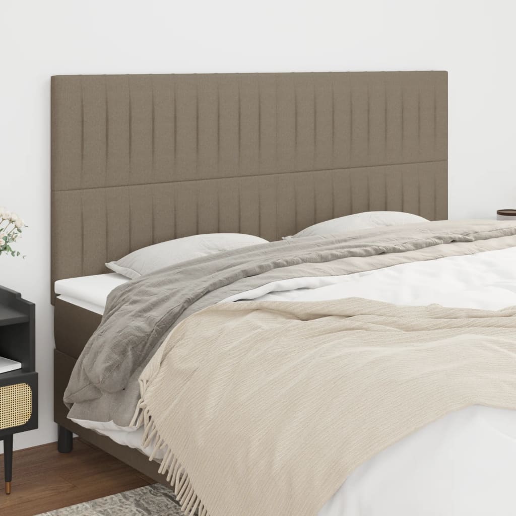 Uzglavlje boje taupe 180x5x118/128 cm tkanina