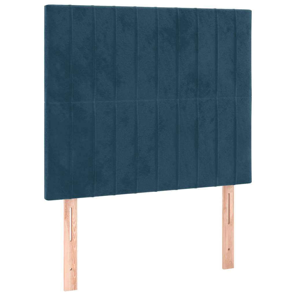 Uzglavlje tamnoplavo 90x5x118/128 cm baršunasto