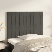 Uzglavlje tamno sivo 100x5x118/128 cm baršunasto