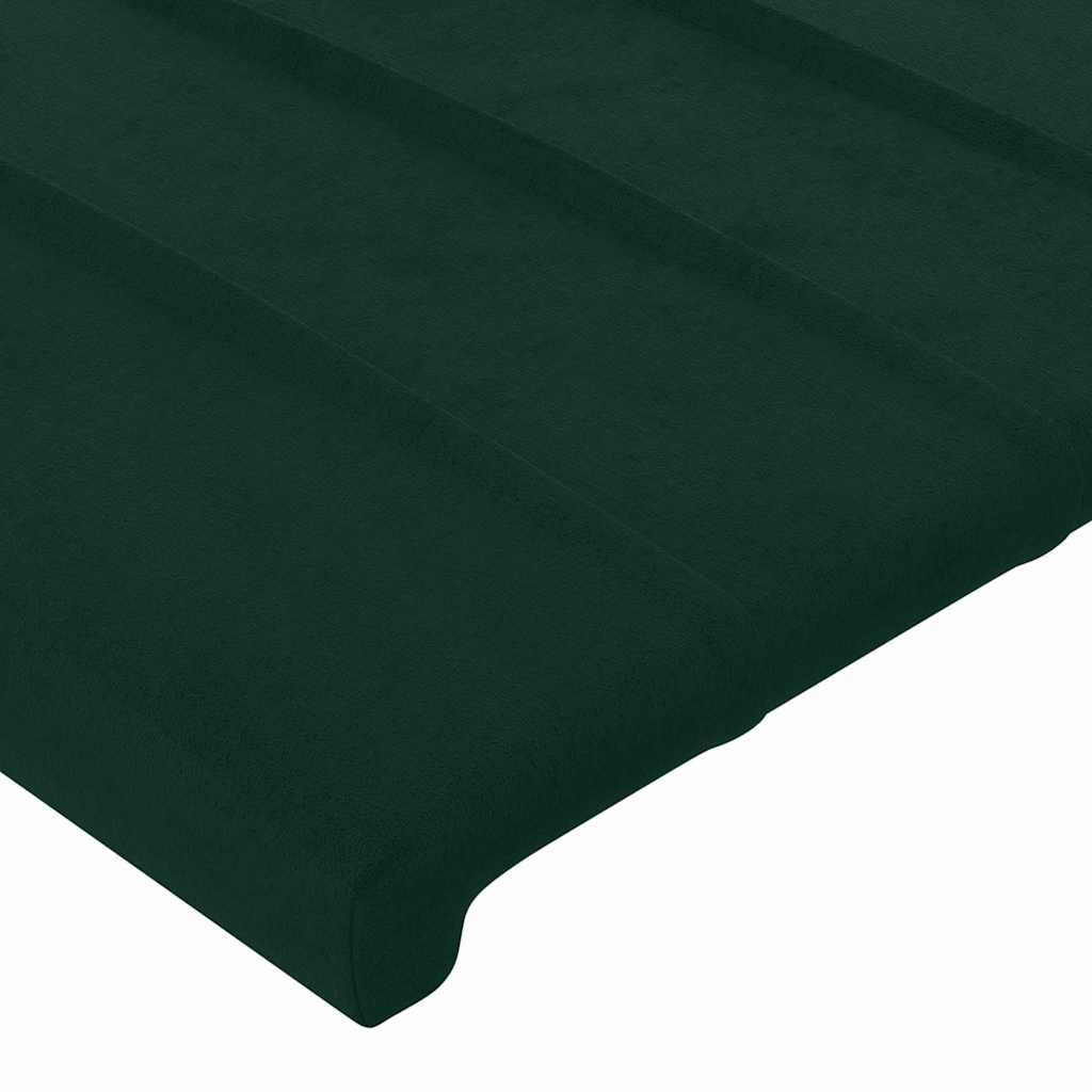 Uzglavlje tamnozeleno 160x5x118/128 cm baršunasto