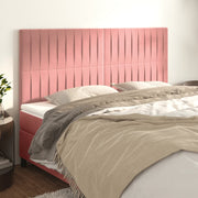 Uzglavlje roza 180x5x118/128 cm baršunasto