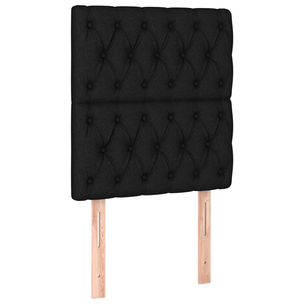 Uzglavlja 2 kom crna 80x7x78/88 cm od tkanine