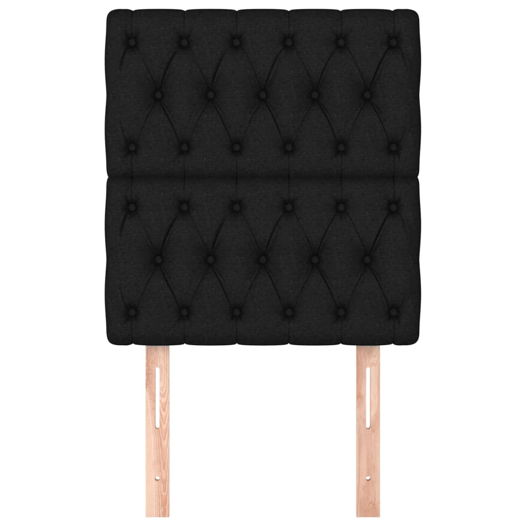 Uzglavlja 2 kom crna 80x7x78/88 cm od tkanine