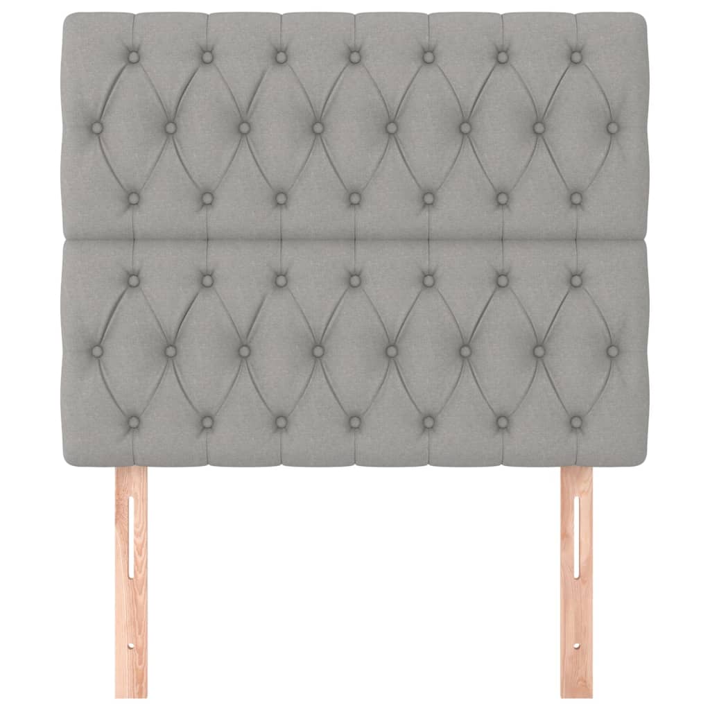 Uzglavlje svijetlosivo 100x7x118/128 cm tkanina