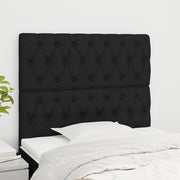 Uzglavlje crno 100x7x118/128 cm tkanina