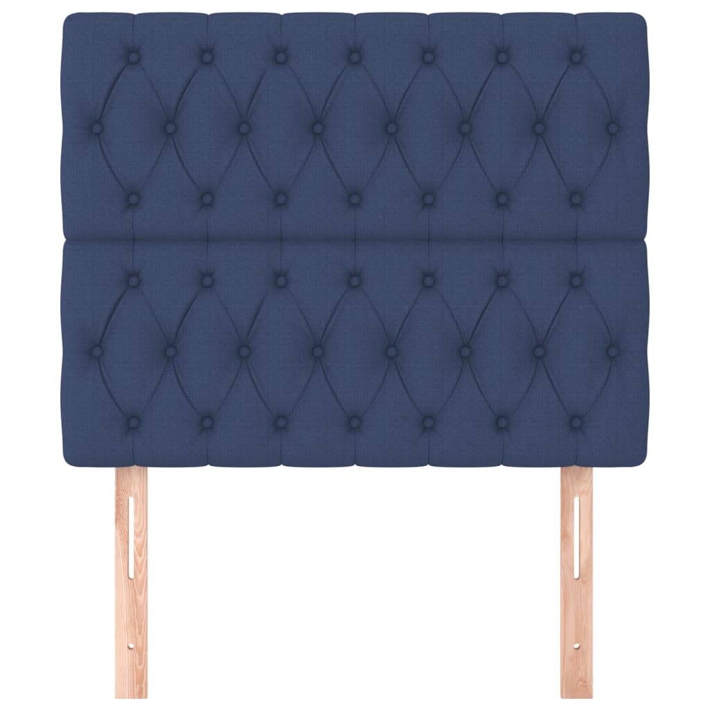 Uzglavlje plavo 100x7x118/128 cm tkanina