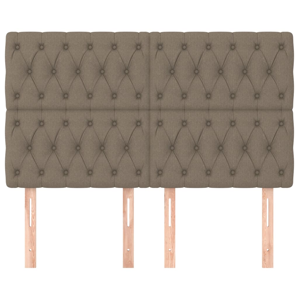 Uzglavlje boje taupe 160x7x118/128 cm tkanina
