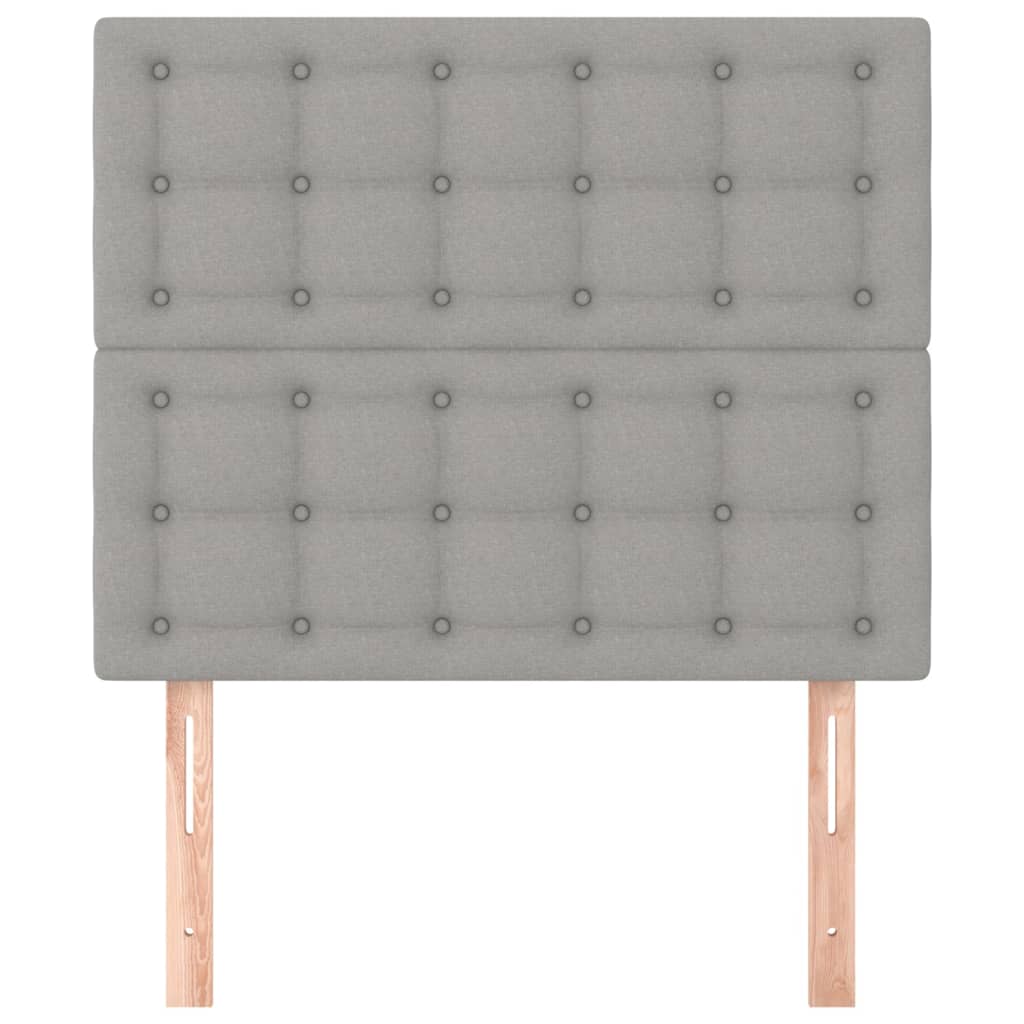 Uzglavlje svijetlosivo 80x5x118/128 cm tkanina