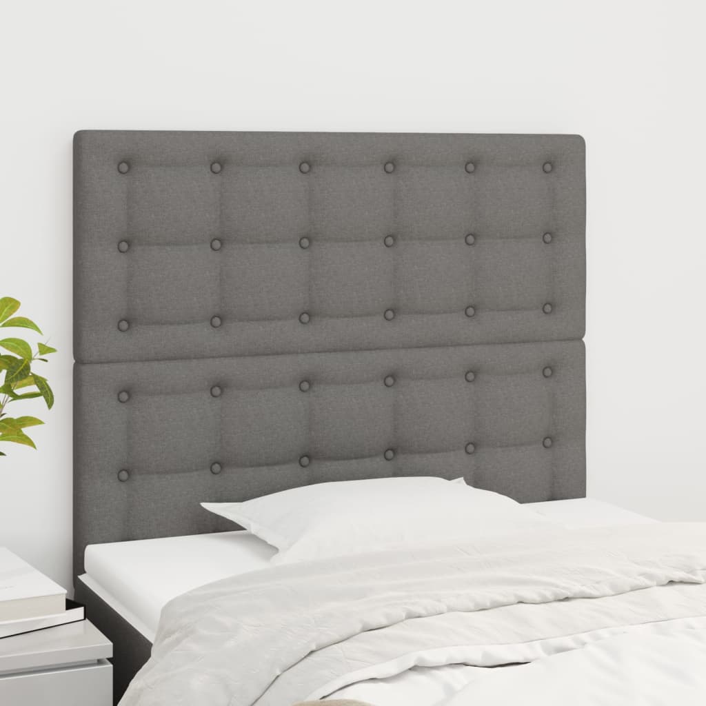 Uzglavlje tamno sivo 100x5x118/128 cm tkanina