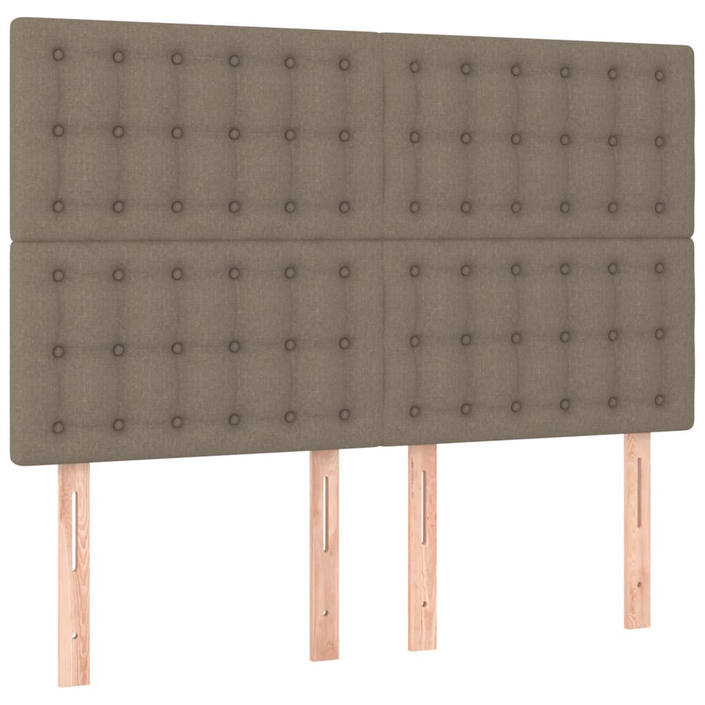 Uzglavlje boje taupe 144x5x118/128 cm tkanina