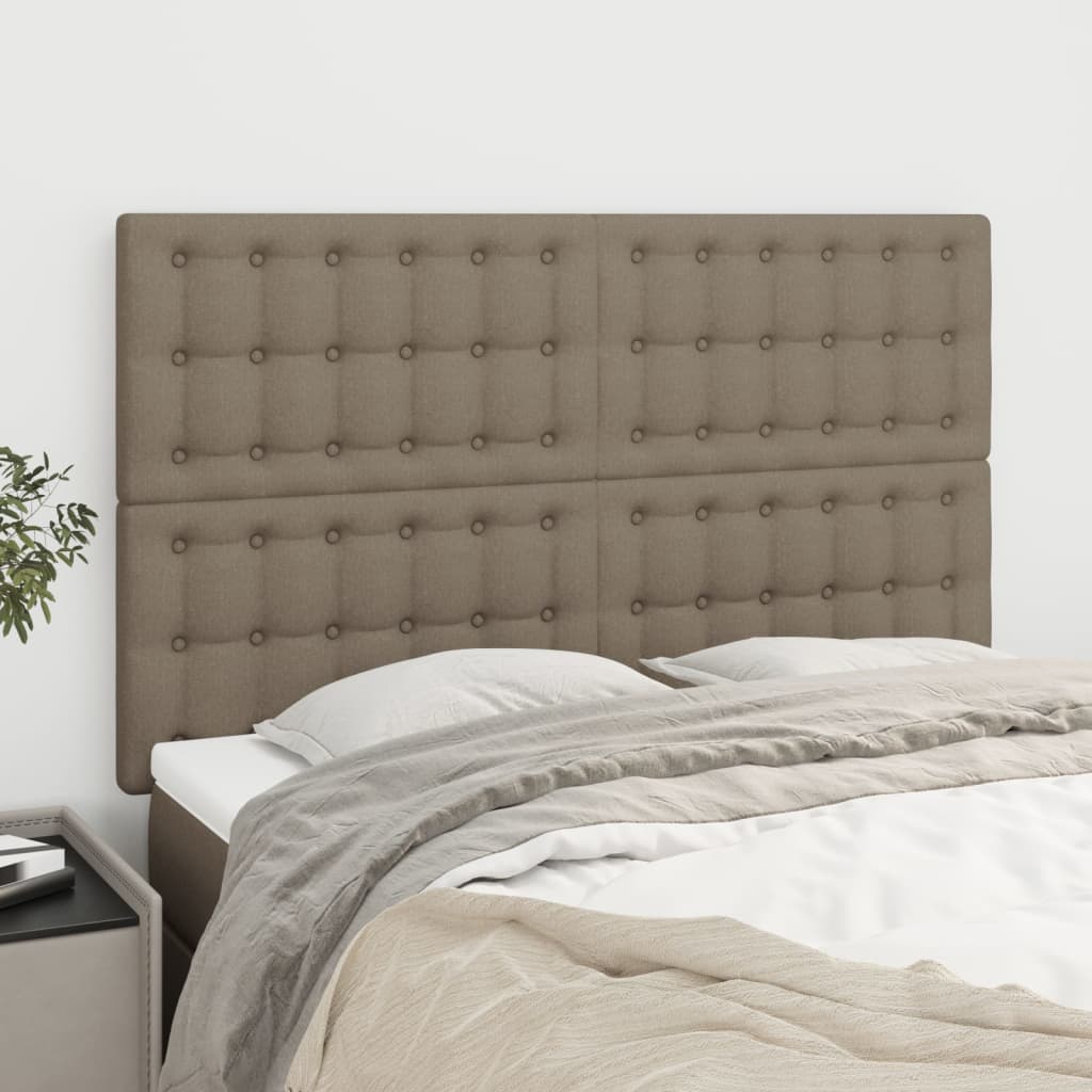 Uzglavlje boje taupe 144x5x118/128 cm tkanina