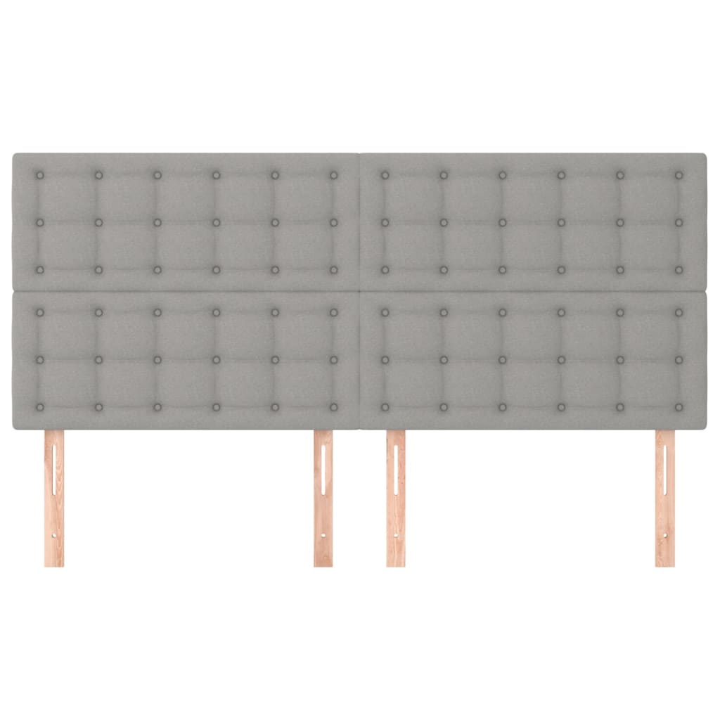 Uzglavlje svijetlosivo 180x5x118/128 cm tkanina