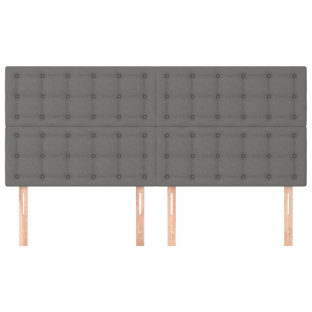 Uzglavlje tamno sivo 180x5x118/128 cm tkanina