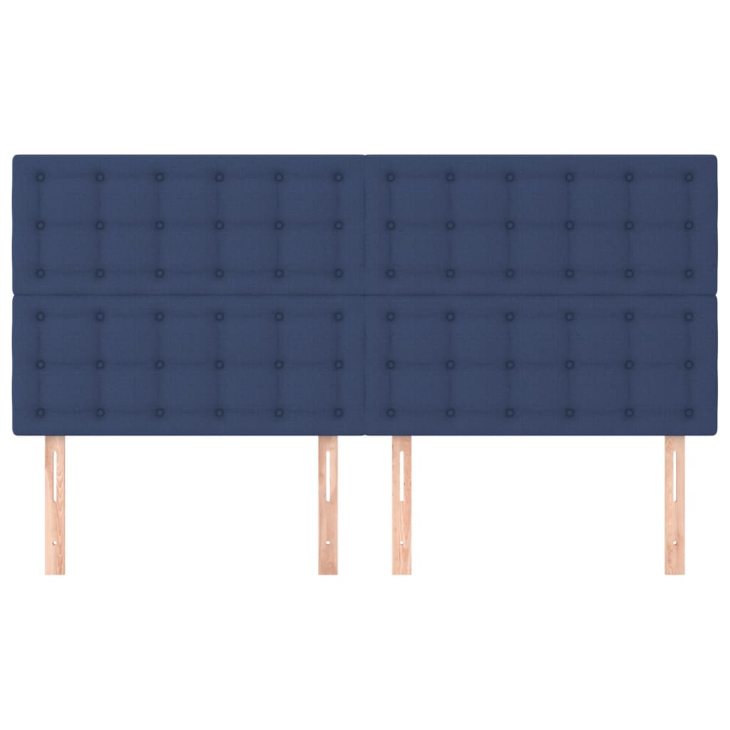 Uzglavlje plavo 180x5x118/128 cm tkanina