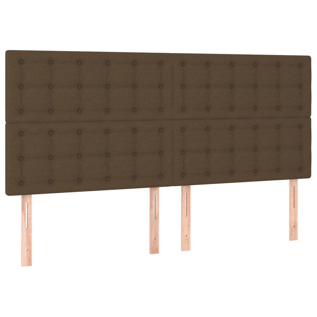 Uzglavlje tamnosmeđe 200x5x118/128 cm tkanina
