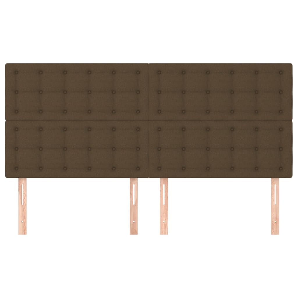 Uzglavlje tamnosmeđe 200x5x118/128 cm tkanina