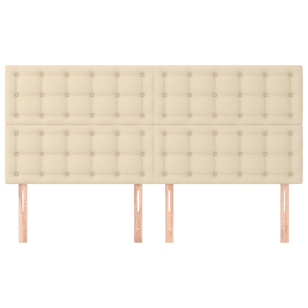 Uzglavlje krem boje 200x5x118/128 cm tkanina