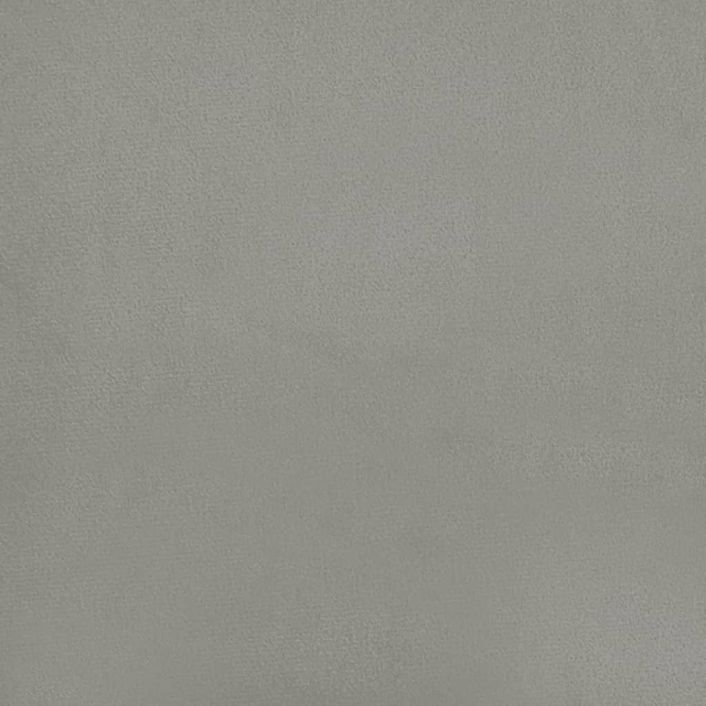 Uzglavlje svijetlosivo 90x5x118/128 cm baršunasto