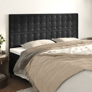 Uzglavlje Crno 180x5x118/128 cm Baršunasto