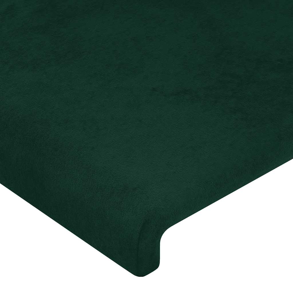 Uzglavlje s ušima tamnozeleno 83x23x78/88 cm baršunasto