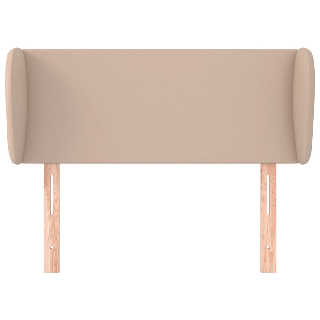 Uzglavlje s ušima boja cappuccina 83x23x78/88 cm umjetna koža