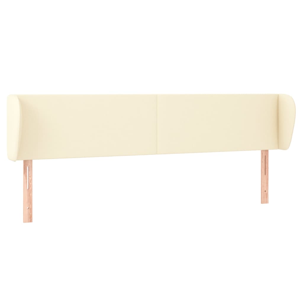 Uzglavlje s ušima krem 203x23x78/88 cm od umjetne kože