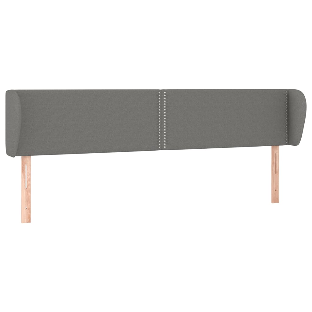 Uzglavlje s ušima tamnosivo 183x23x78/88 cm od tkanine