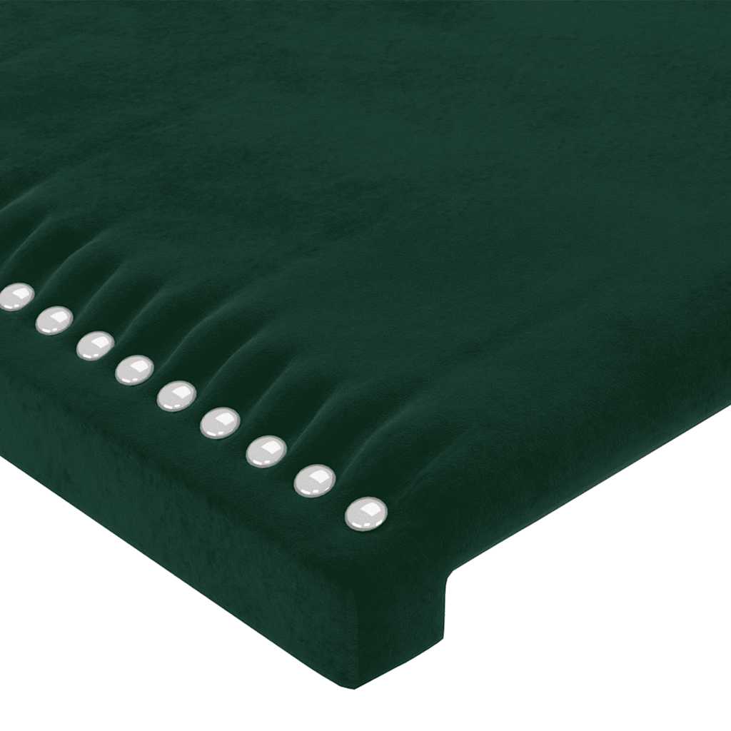 Uzglavlje s ušima tamnozeleno 83x23x78/88 cm baršunasto