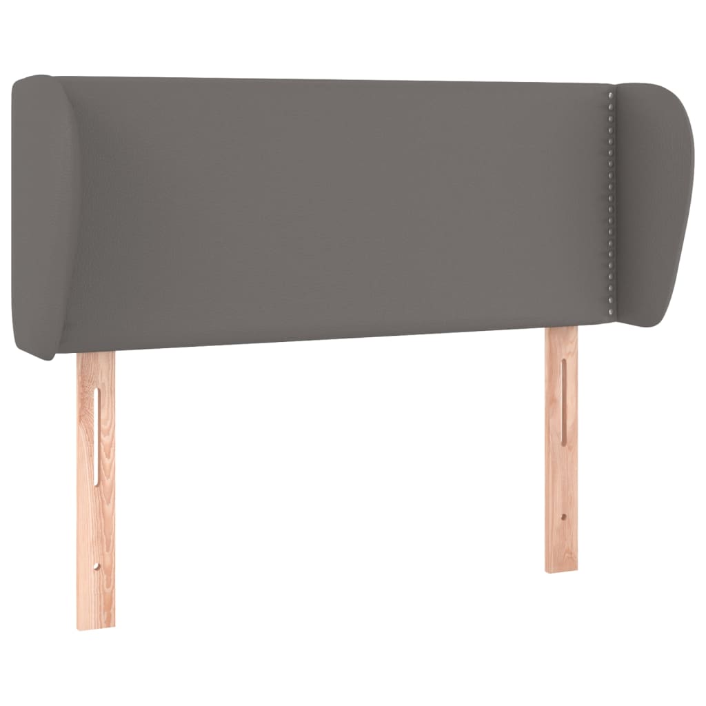 Uzglavlje s ušima sivo 103x23x78/88 cm od umjetne kože