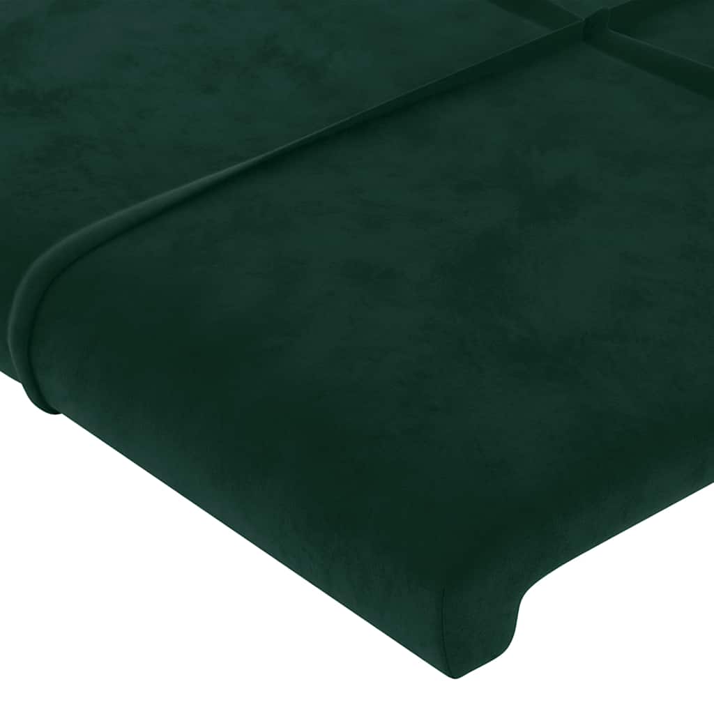 Uzglavlje s ušima tamnozeleno 83x23x78/88 cm baršunasto
