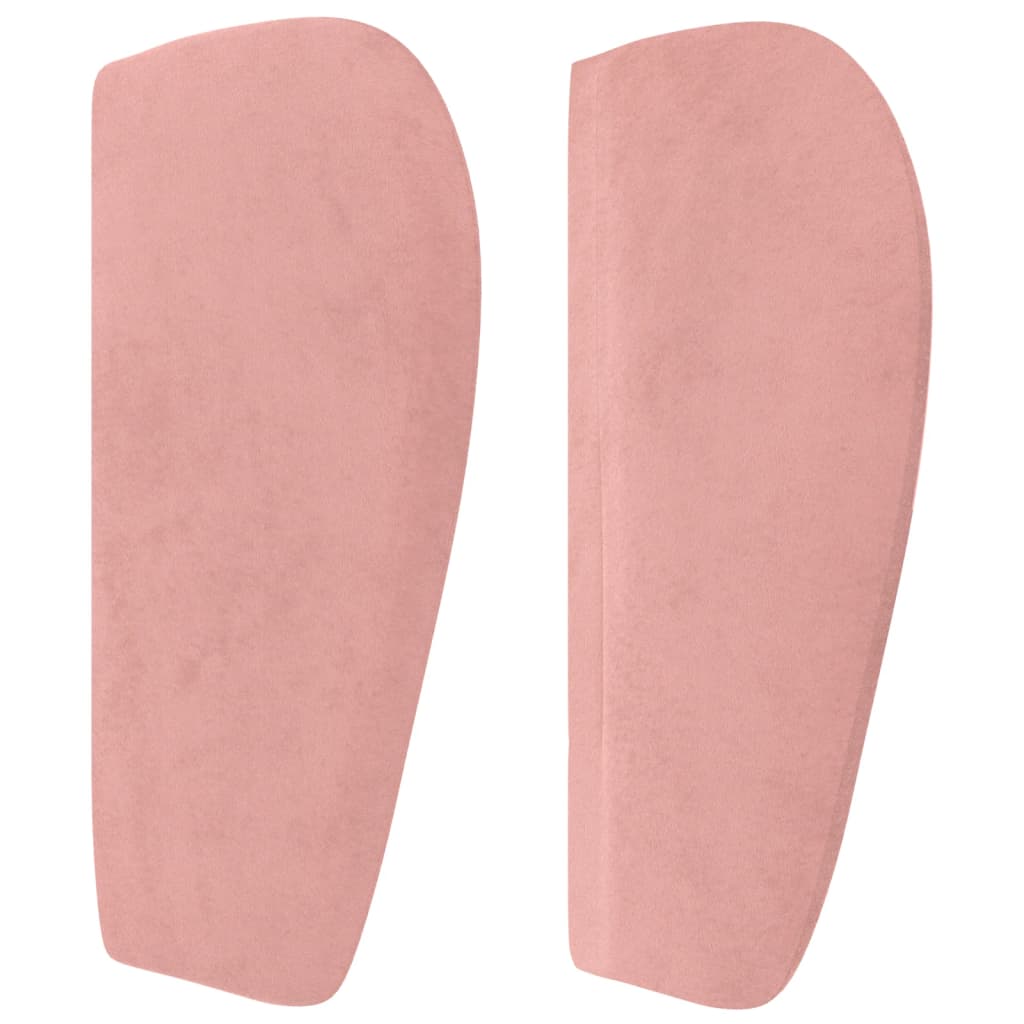 Uzglavlje s ušima ružičasto 183x23x78/88 cm baršunasto