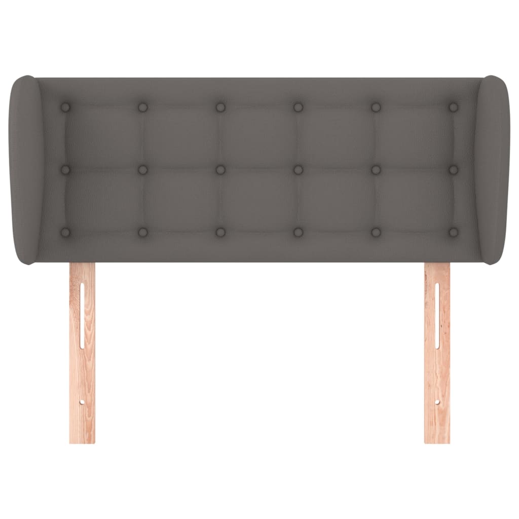 Uzglavlje s ušima sivo 83x23x78/88 cm od umjetne kože