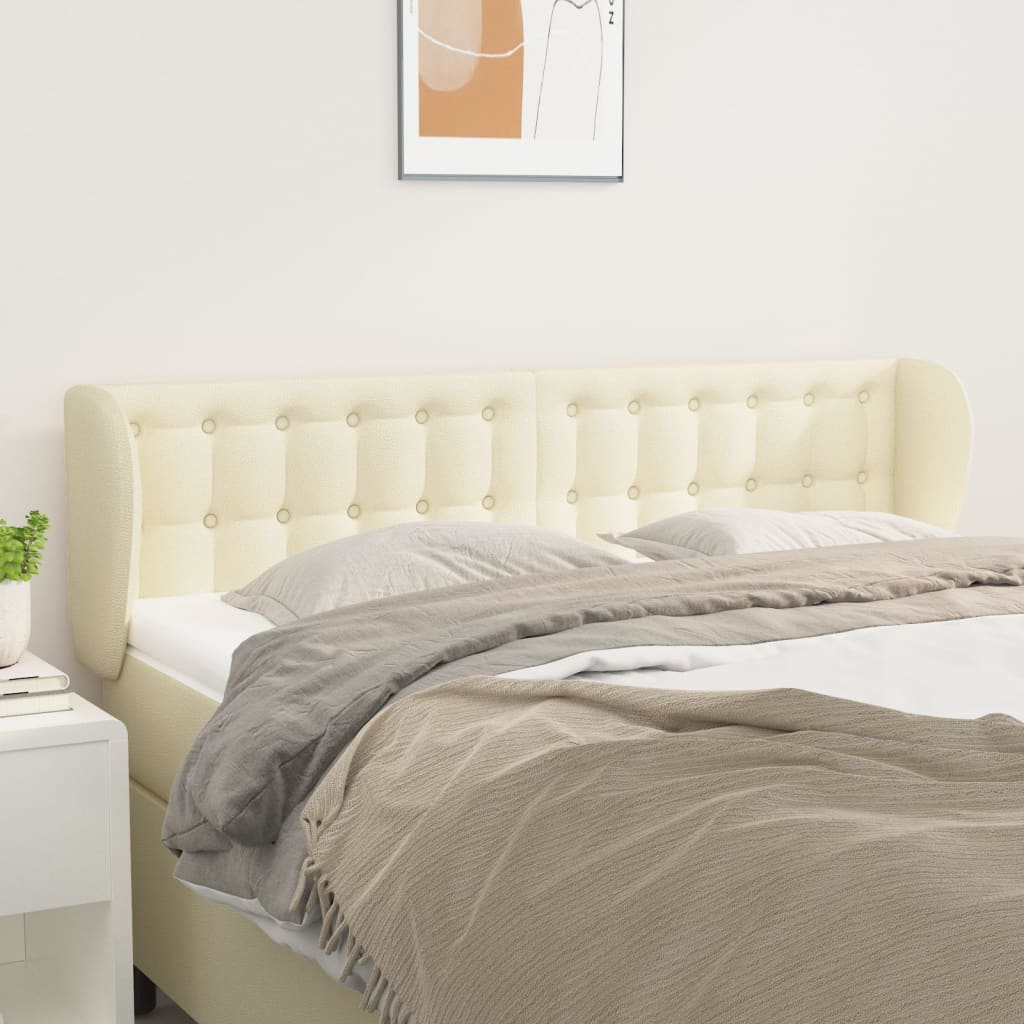 Uzglavlje s ušima krem 147x23x78/88 cm od umjetne kože