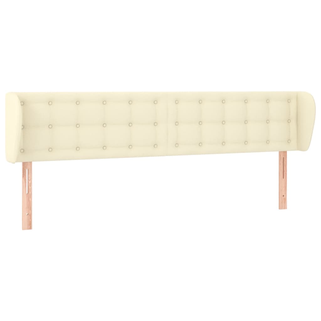 Uzglavlje s ušima krem 203x23x78/88 cm od umjetne kože