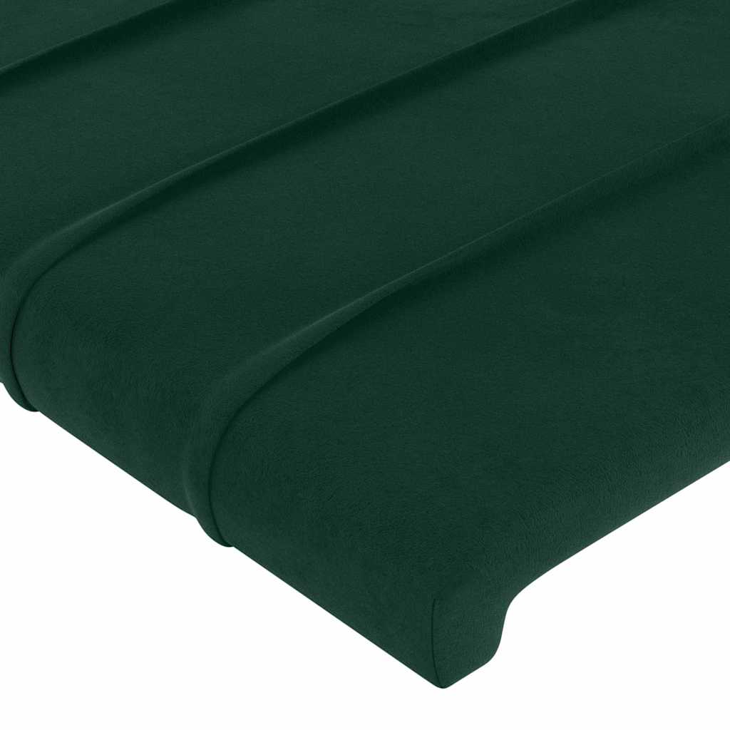 Uzglavlje s ušima tamnozeleno 83x23x78/88 cm baršunasto