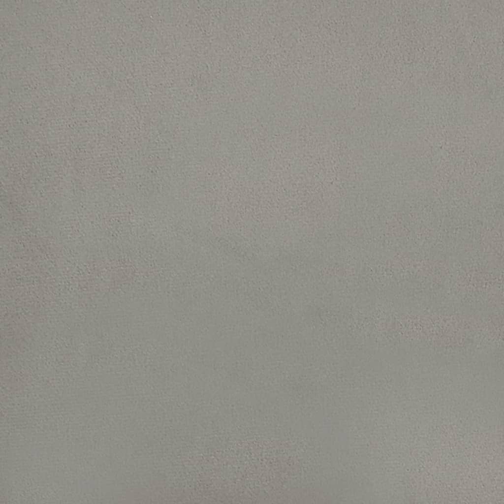 Uzglavlje s ušima svjetlosivo 93x23x78/88 cm baršunasto