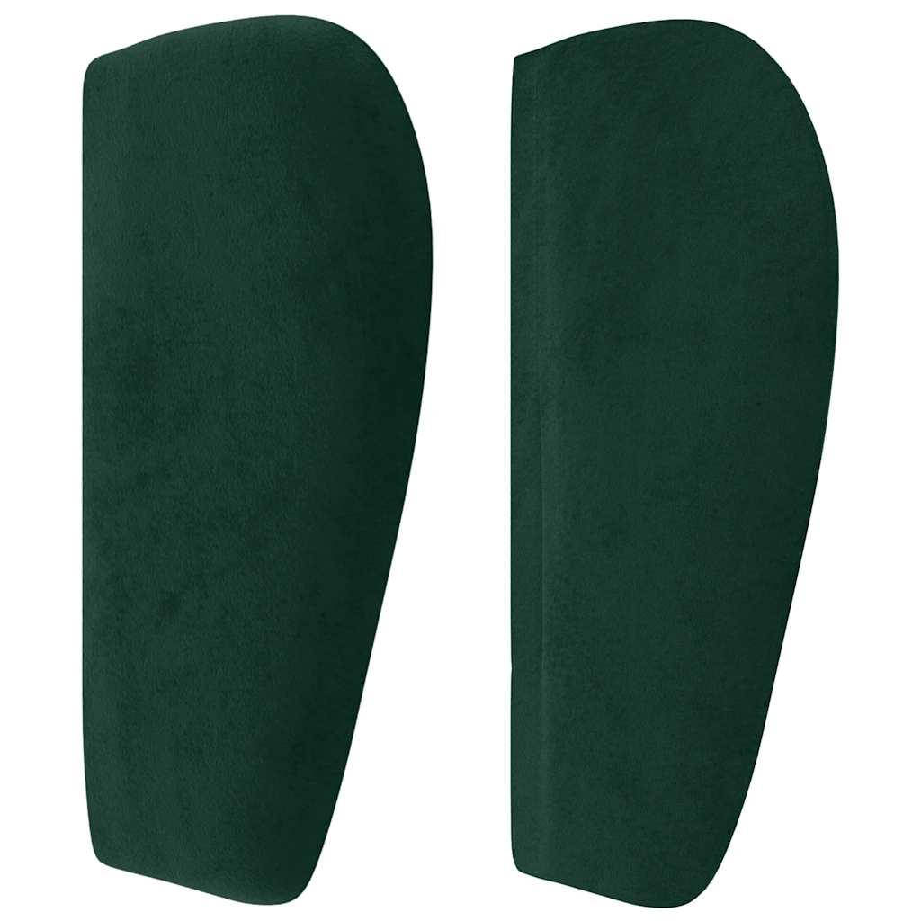 Uzglavlje s ušima tamnozeleno 183x23x78/88 cm baršunasto