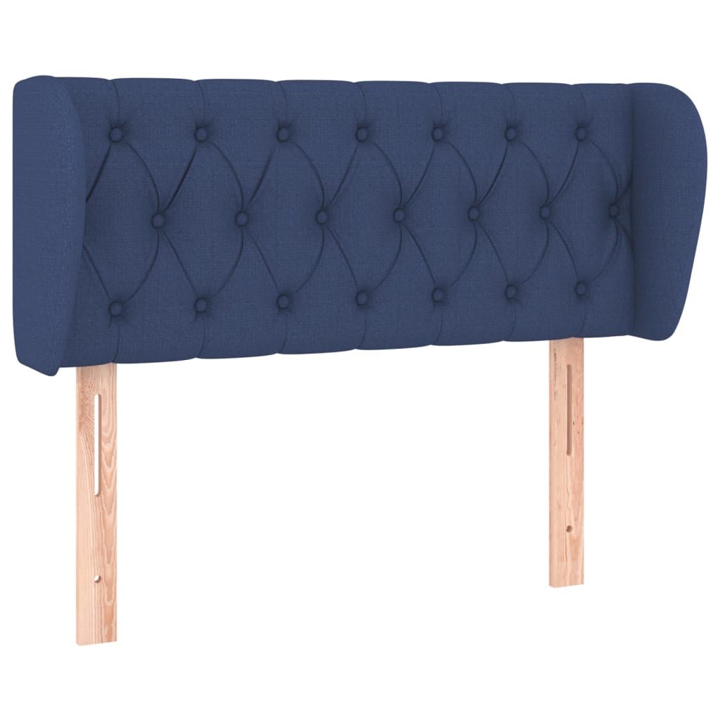 Uzglavlje s ušima plavo 93x23x78/88 cm od tkanine