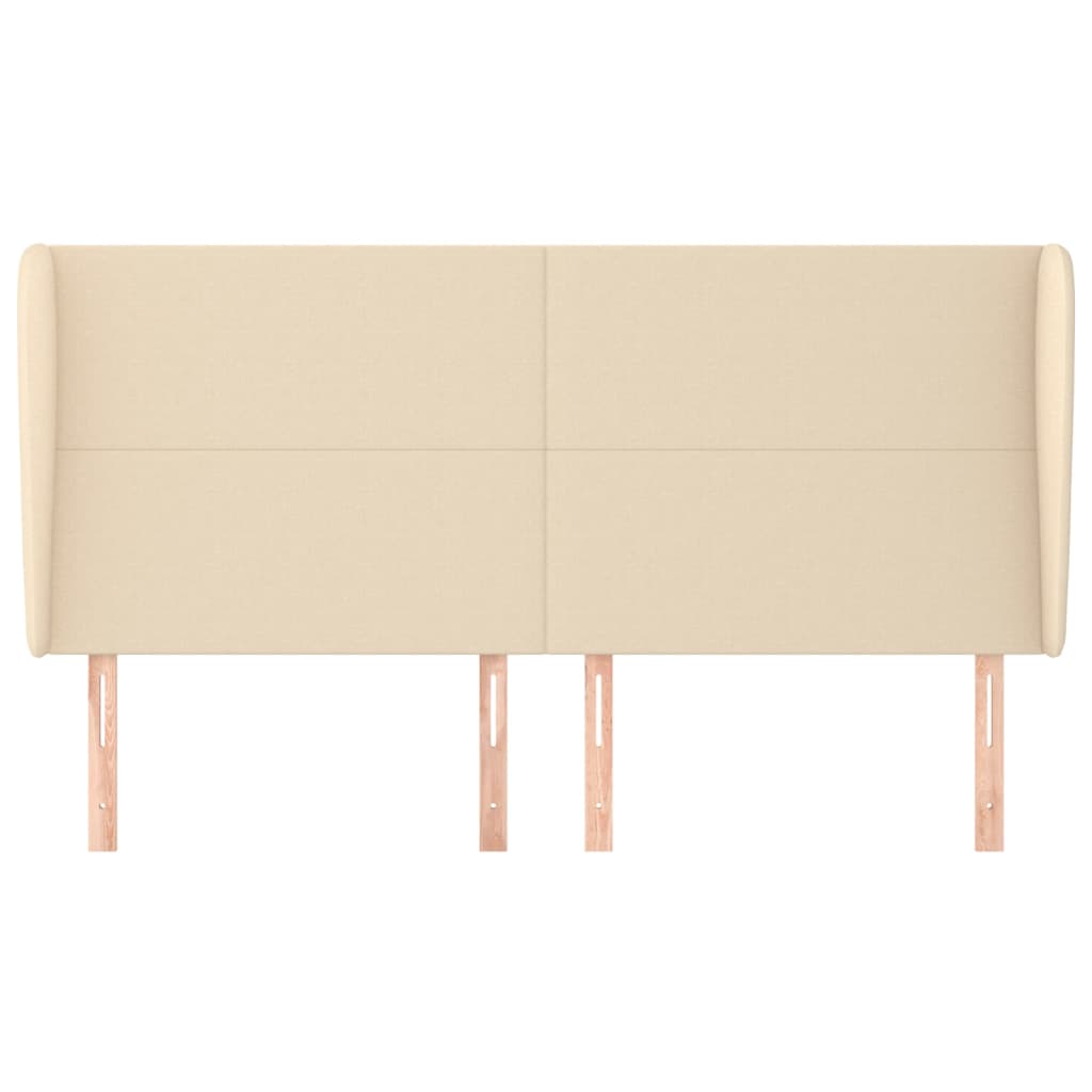 Uzglavlje s ušima krem 183x23x118/128 cm od tkanine