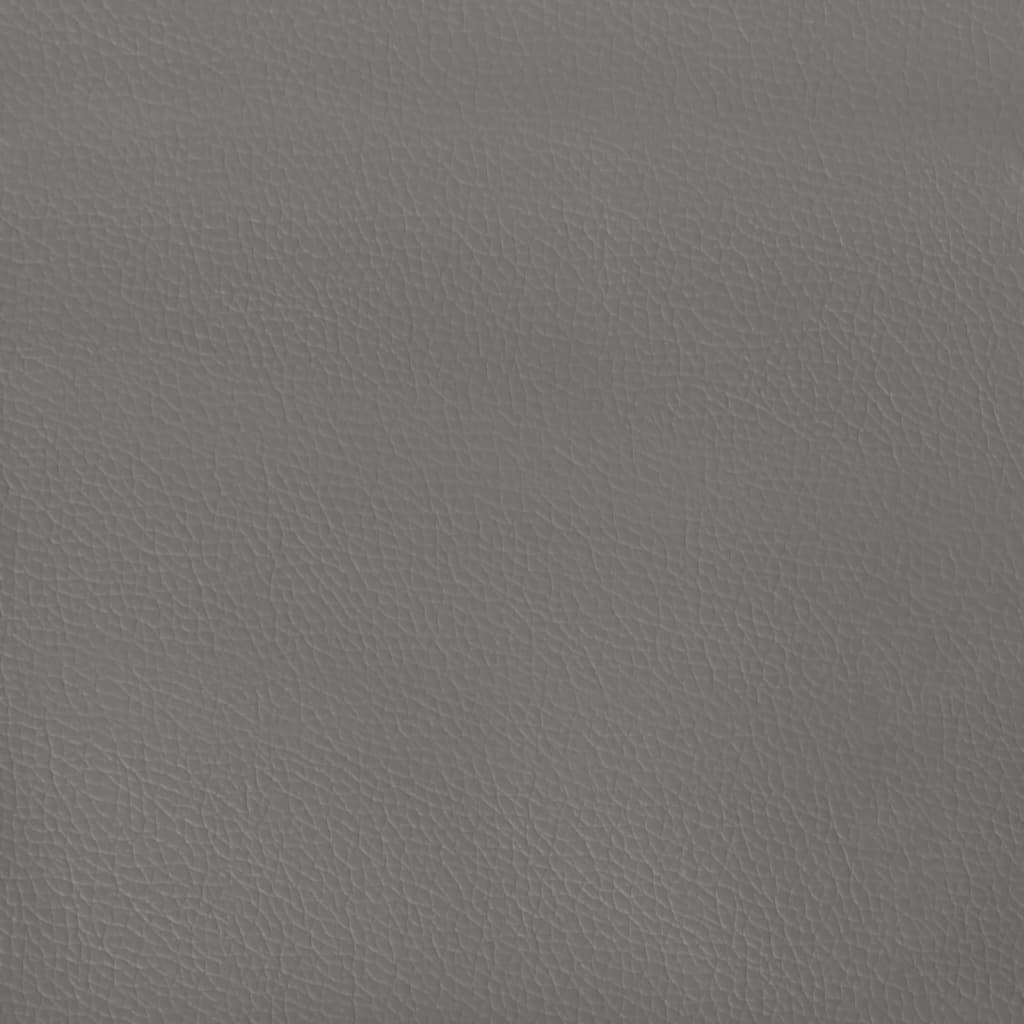 Uzglavlje s ušima sivo 103x23x118/128 cm od umjetne kože